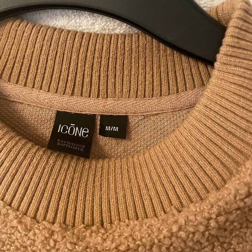 Simons Icône Women’s Colour-block Teddy Sweater - Picture 2 of 5